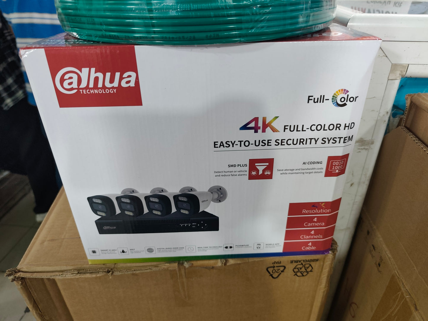 Pack Vidéosurveillance Dahua Color View 5M de 4 micro intègres copie