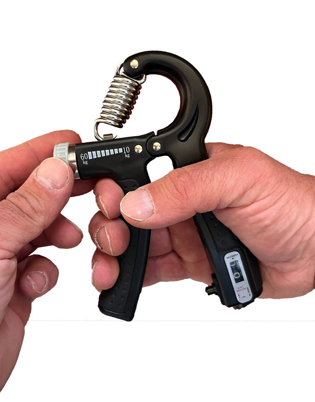 Appareil de musculation de la poignée,résistance réglable(5-60kg)-Noir