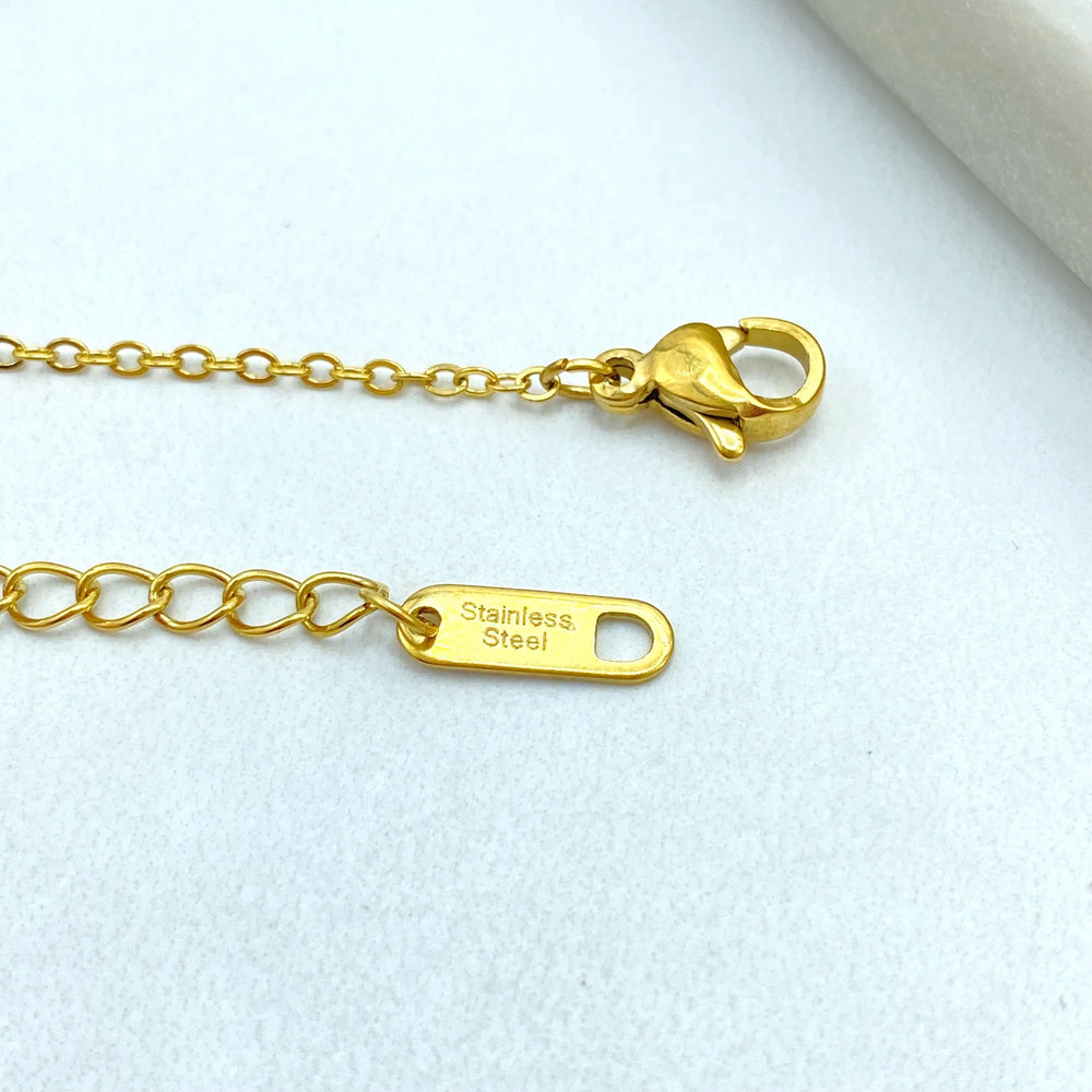 Stainless Steel Cherry Pendant Necklace, Red Crystal Fruit Jewelry, Ce