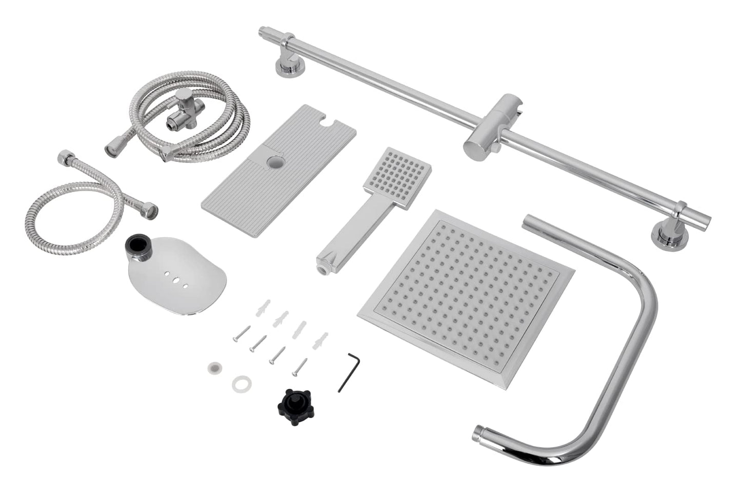 Colone de douche carre inox