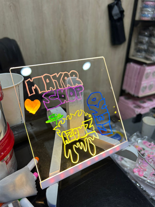 Tableau de notes LED ENAGRO acrylique transparent