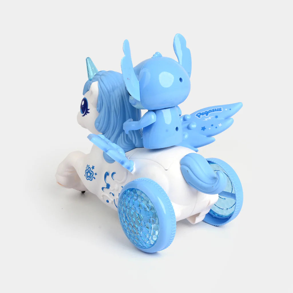 Jouet de stitch montée sur une licorne