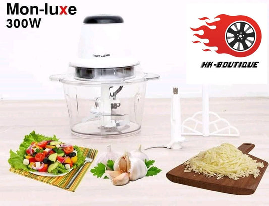 Mon-Luxe Hachoir Électrique Multifonction 300W avec 4 Lames