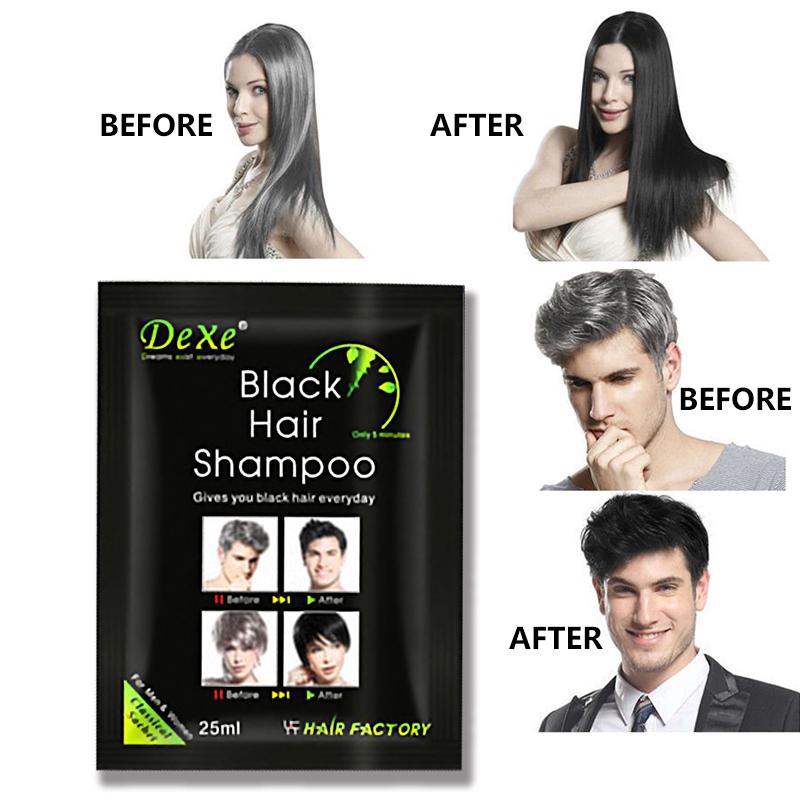 Shampoings colorants- Unisexes pour cheveux noirs- En 5 minute