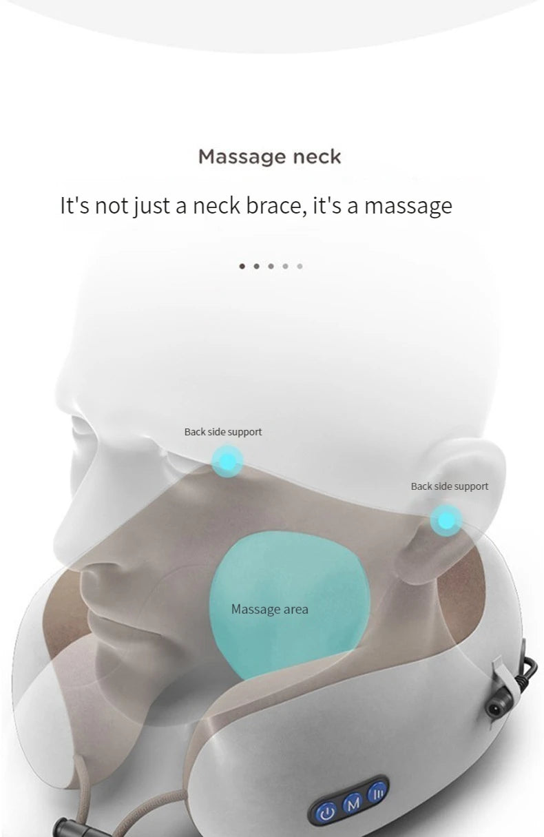 Coussin de Massage Cervical Électrique USB – Forme U