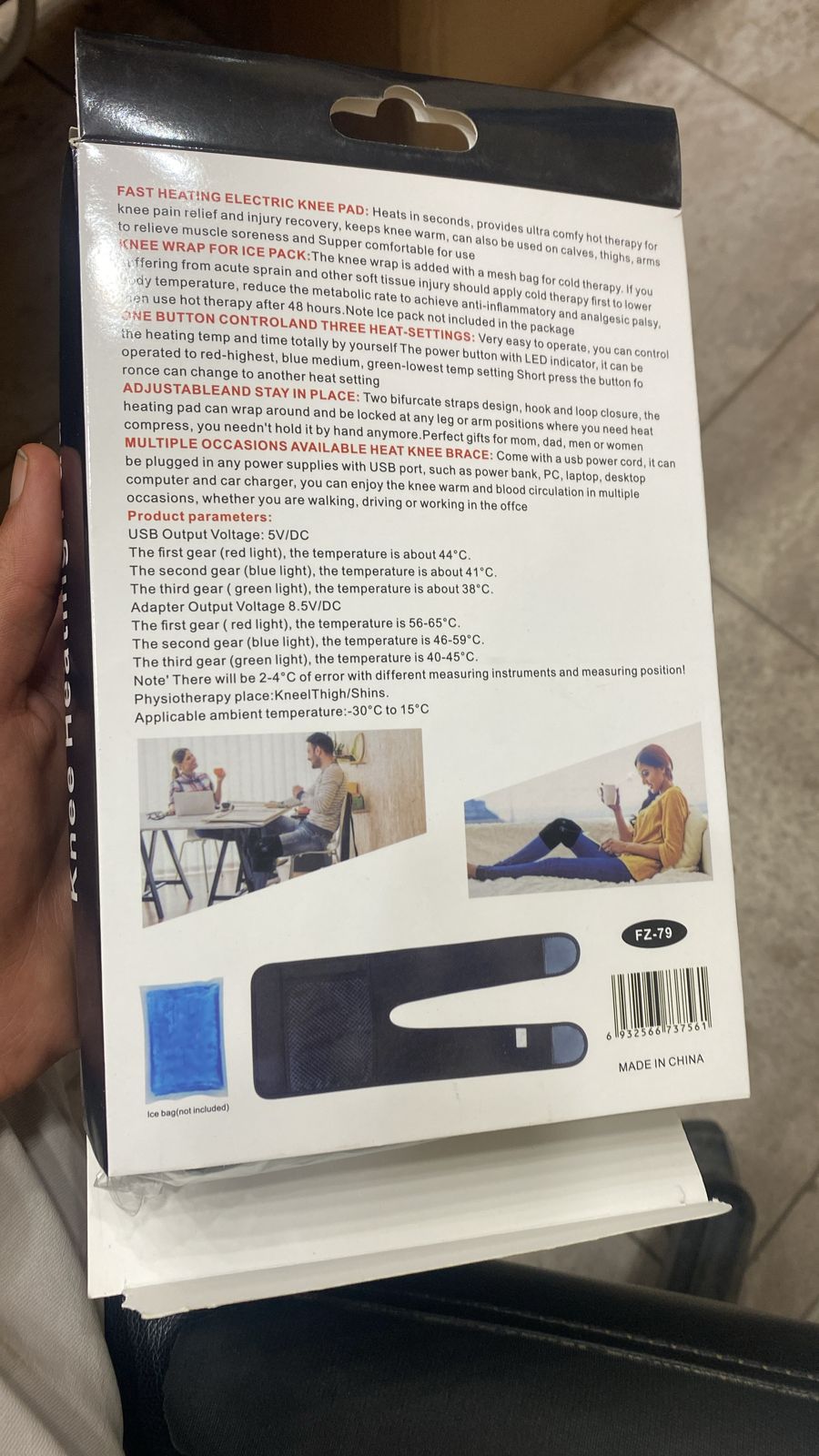 Electric Knee Heating Pad For Pains, Arthritis Etc