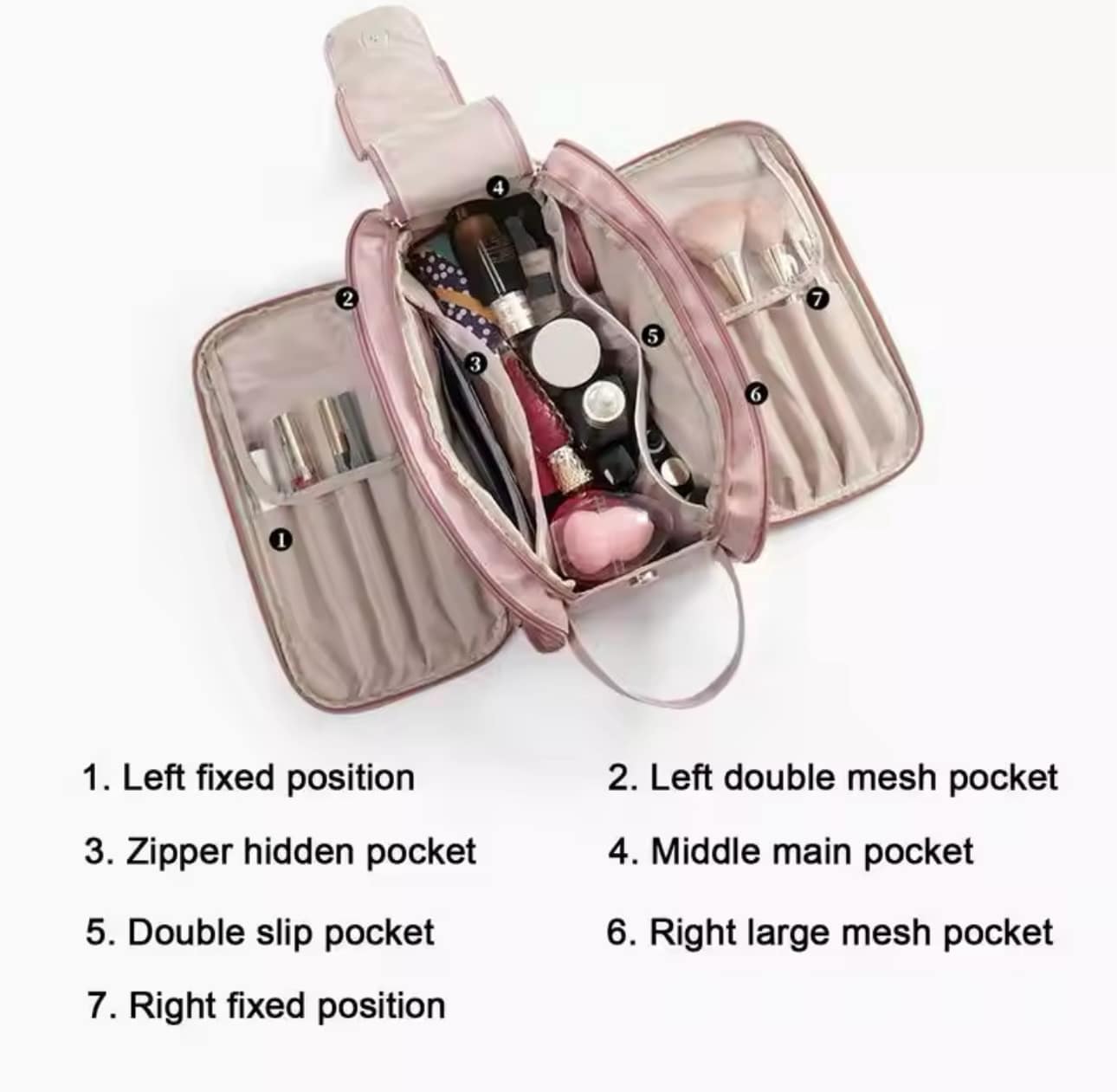 Sac de maquillage Portable de grande capacité -Sac à cosmétiques