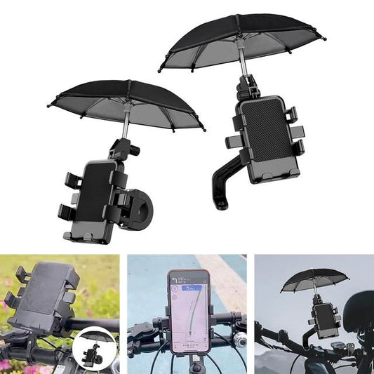 support  de telephone pour velo avec mini parapluie