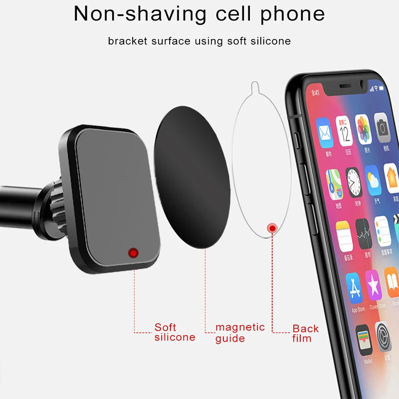 Support magnétique pour téléphone portable, ventouse pour tableau de bord de voiture