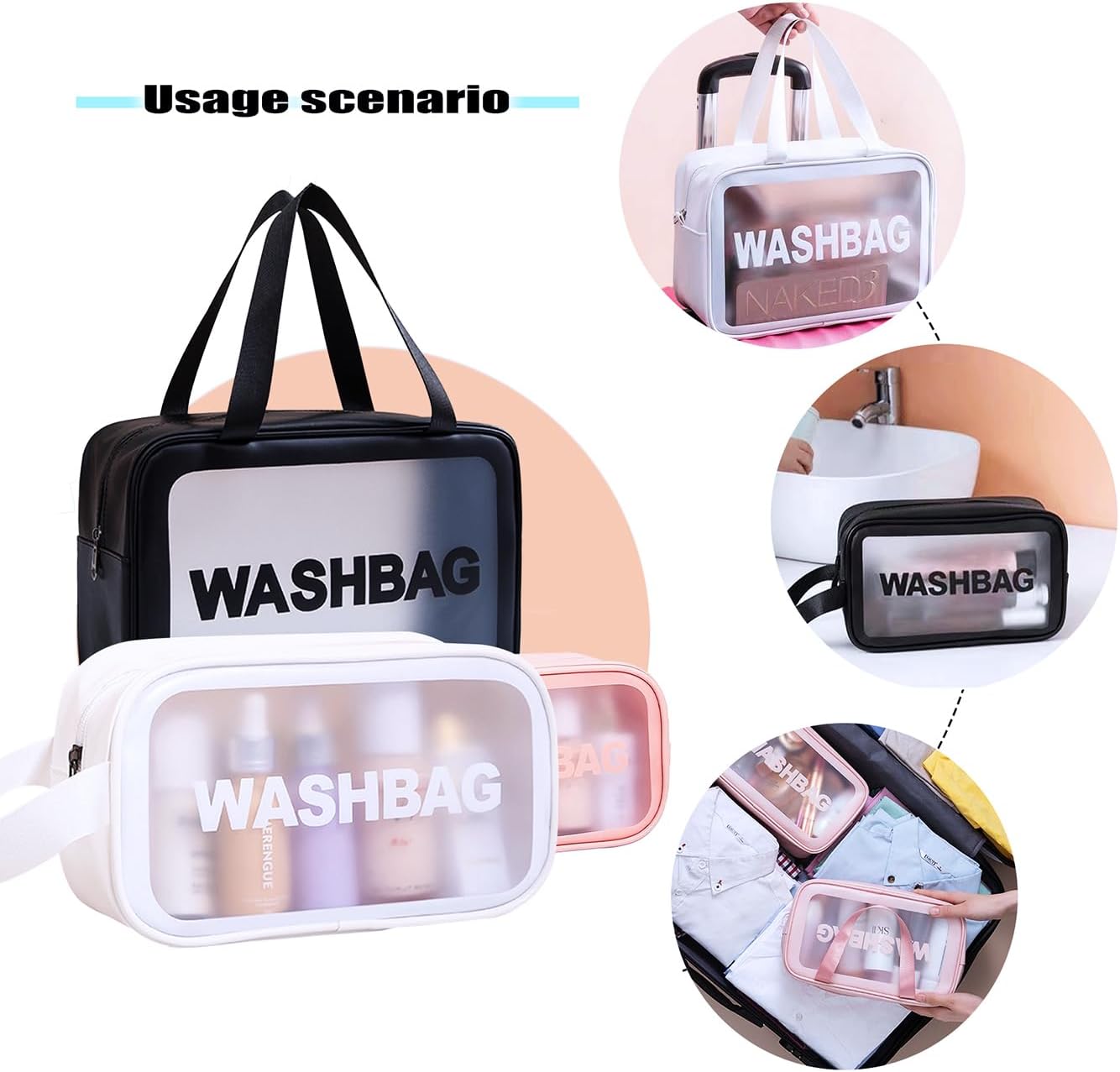 Ensemble de 3 Sacs à Cosmétiques