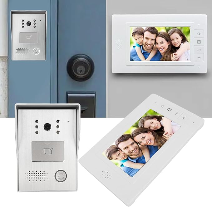 Interphone vidéo couleur 7 pouces