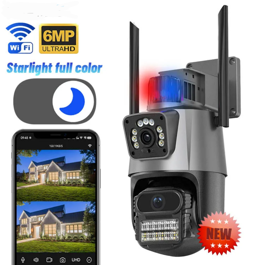 Caméra WiFi iCSee 6MP – Double Objectif Pan Tilt