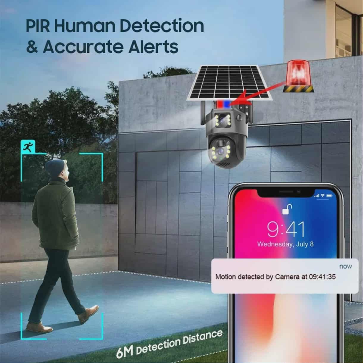 Camera 4G  12MP solaire Double Camera Zoom X10