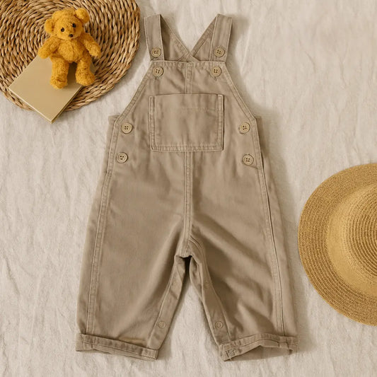 Salopettes en Coton Beige