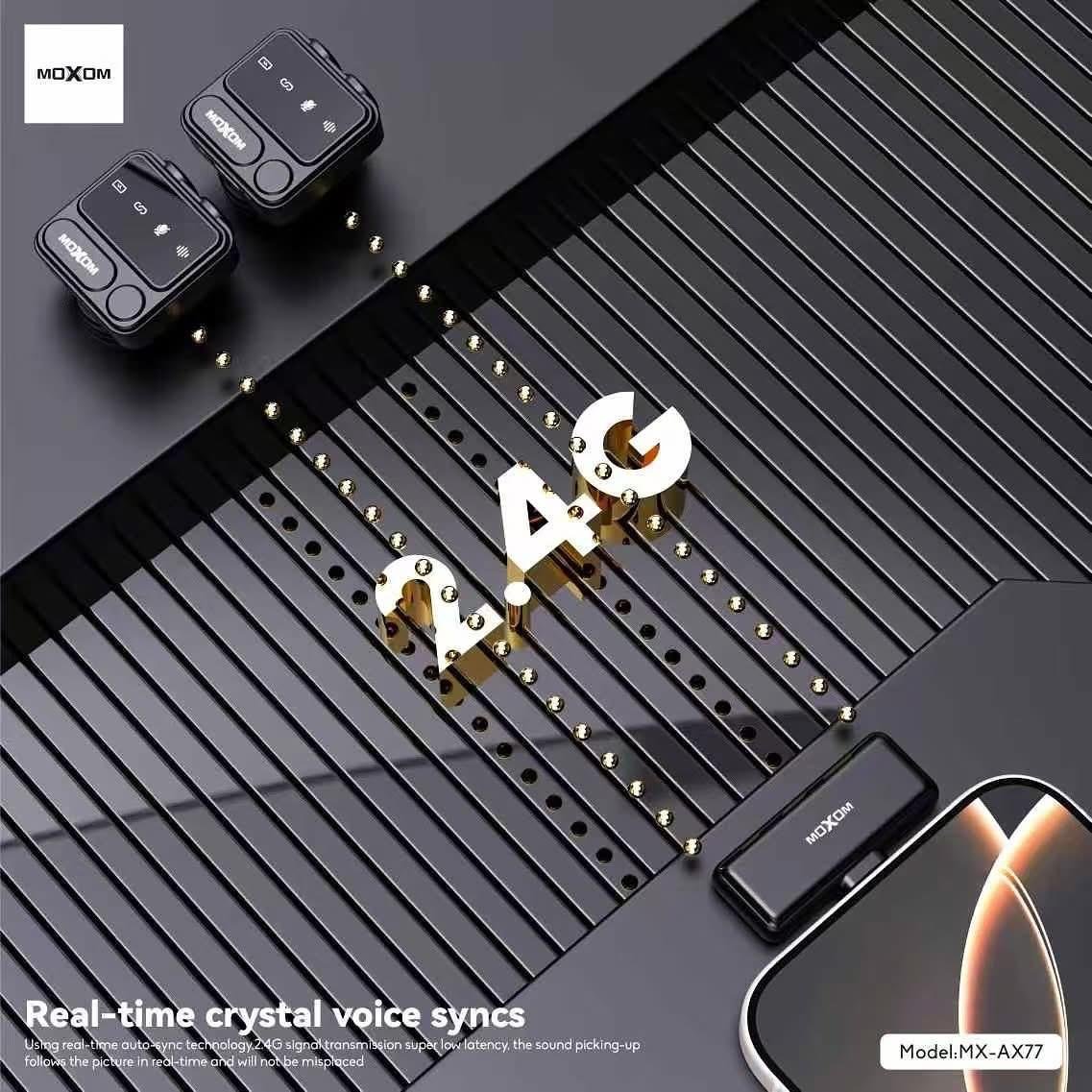 Système Double Micro Sans Fil MOXOM MX-AX77