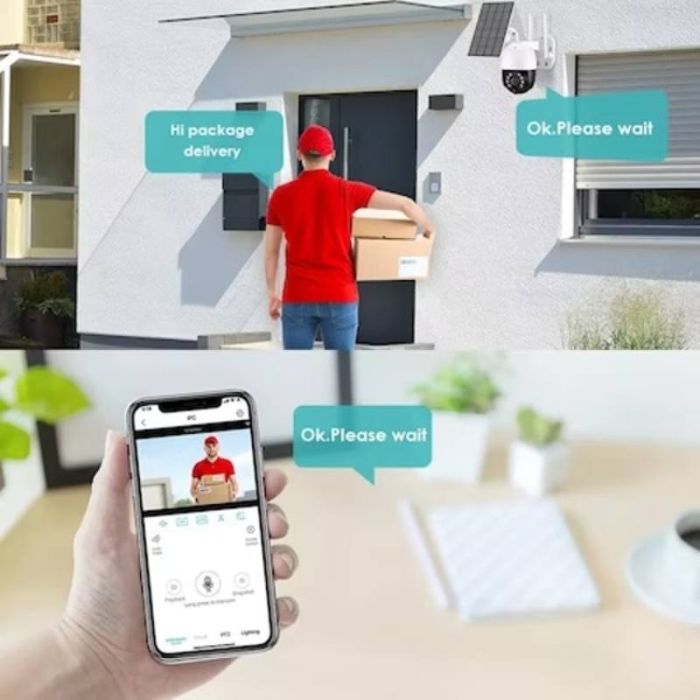 Caméra de surveillance  solaire  4G Full HD 8MP