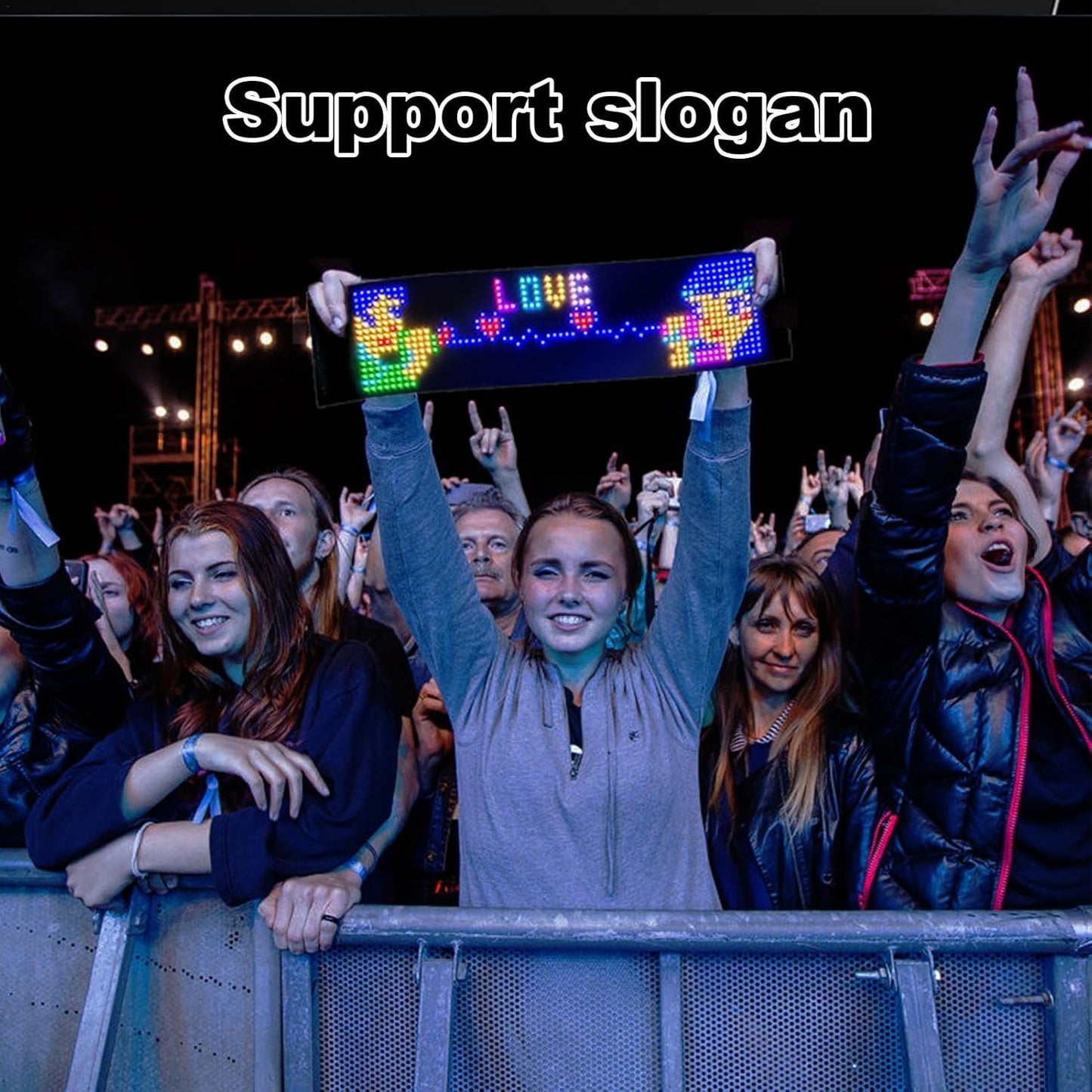 LED pour fenêtre de Voiture, LED Dynamique colorée 9*37cm