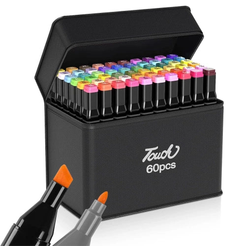 Lot de 60 marqueurs de couleur double pointe
