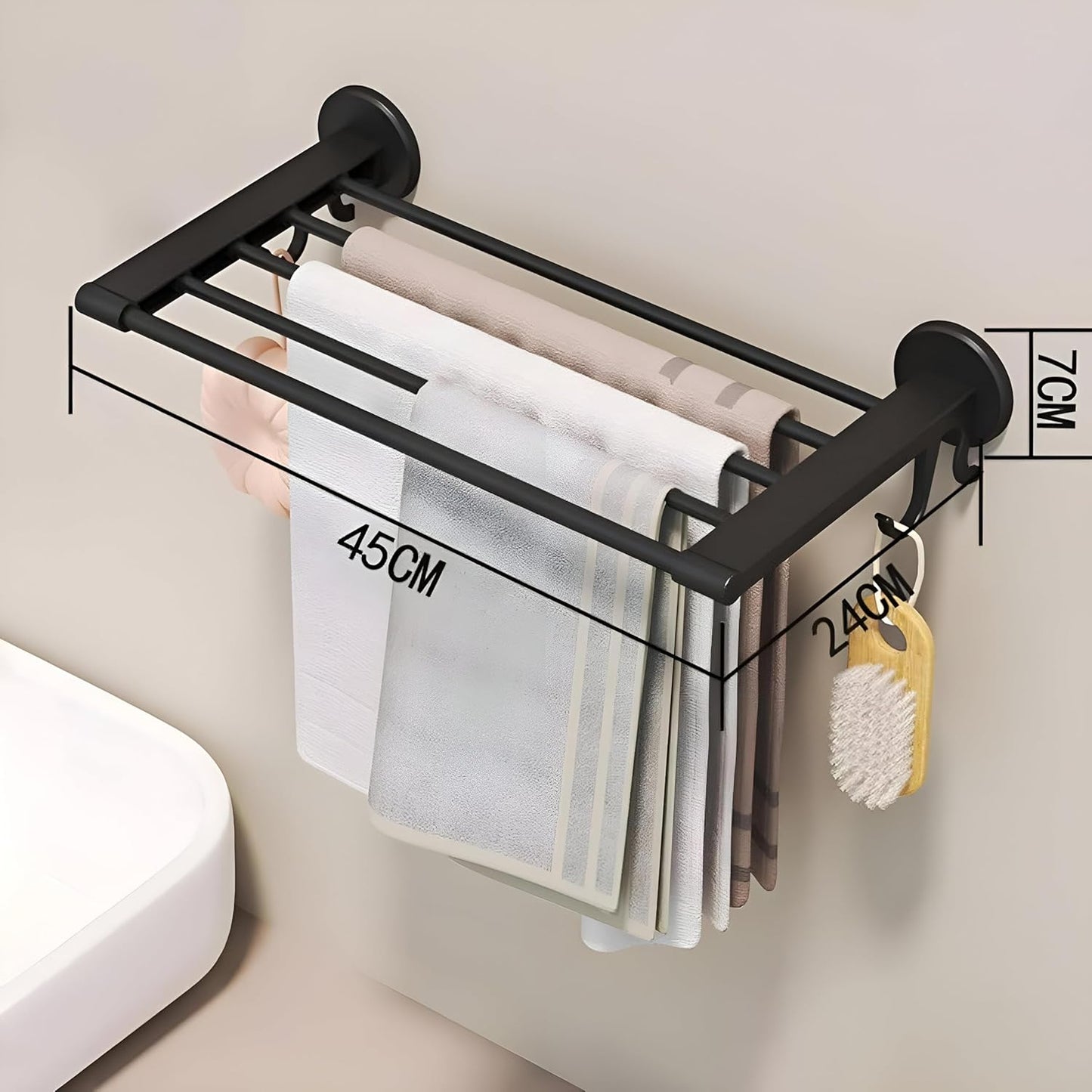 Porte-serviettes multifonction simple