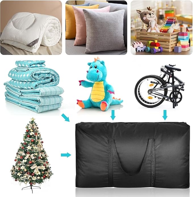 Grand sac de rangement noir