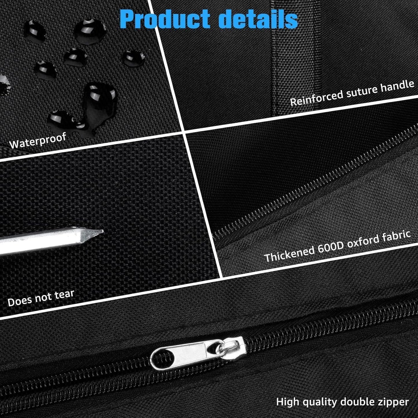 Grand sac de rangement noir