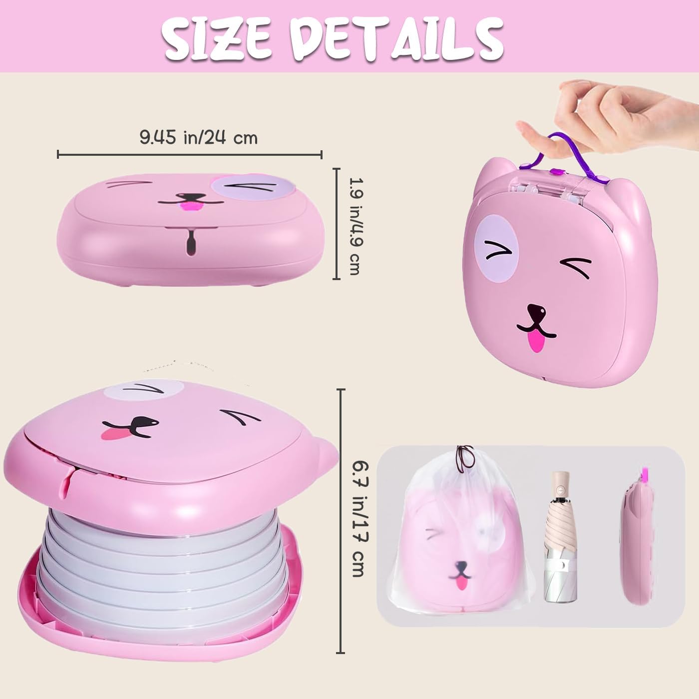Toilette pliable pour enfants pour voiture