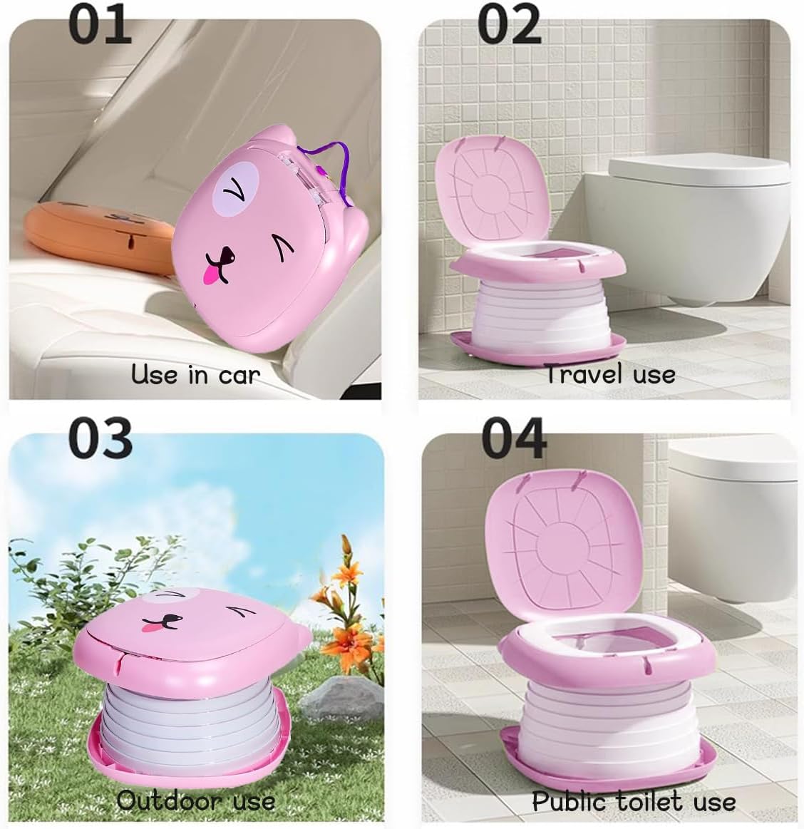 Toilette pliable pour enfants pour voiture