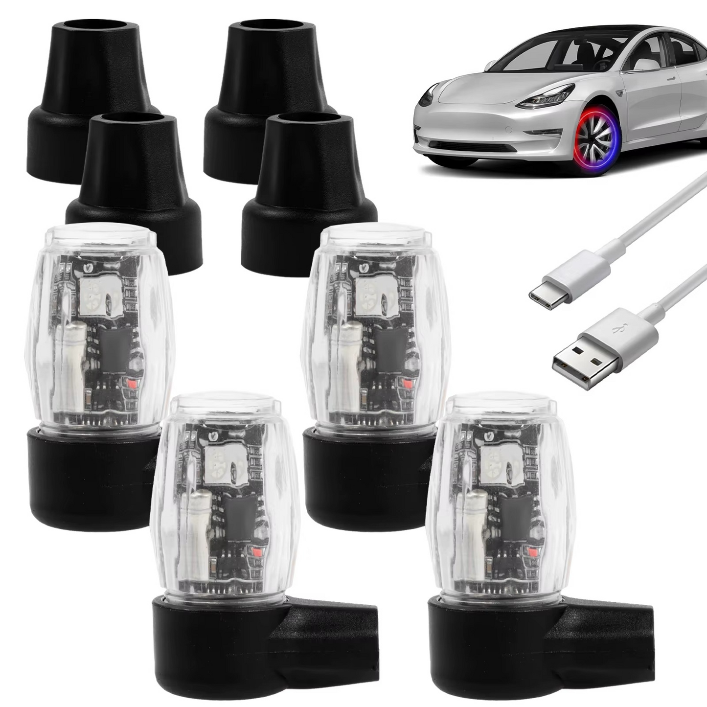 Bouchons de  6 modes d'éclairage, de mouvement étanches extinction intelligents