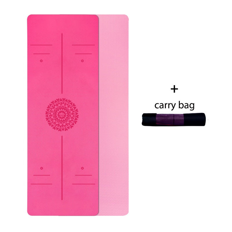 Tapis de Yoga TPE, Professionnel Double couche gymnastique, Fitness, Pilates