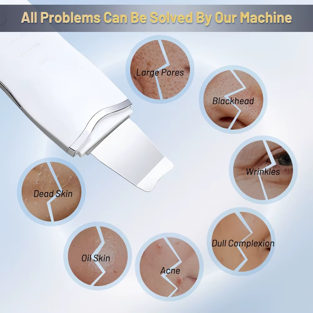 Épurateur ultrasonique de peau du visage, nettoyeur ionique