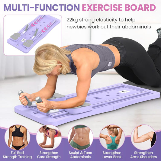 Planche d’exercice Ab multifonctionnelle, réformateur de Pilates à domicile