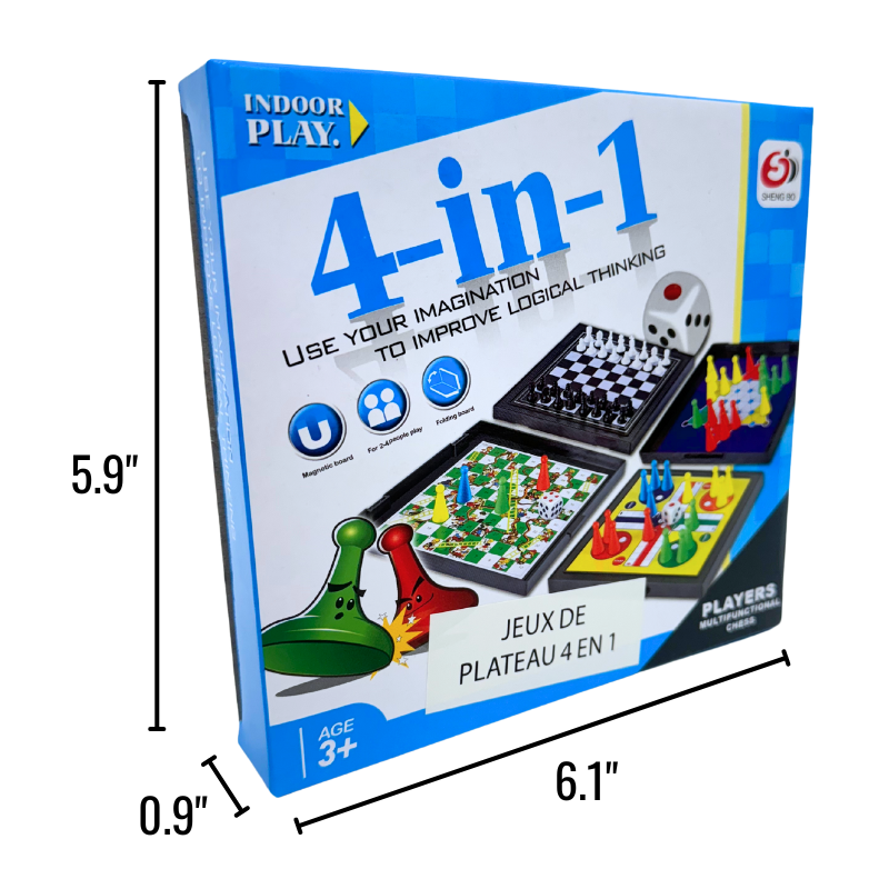 Jeu de société multifonctionnel 4-en-1
