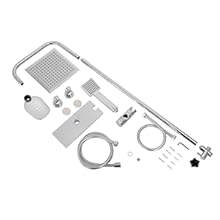 Colone de douche carre inox