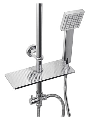 Colone de douche carre inox