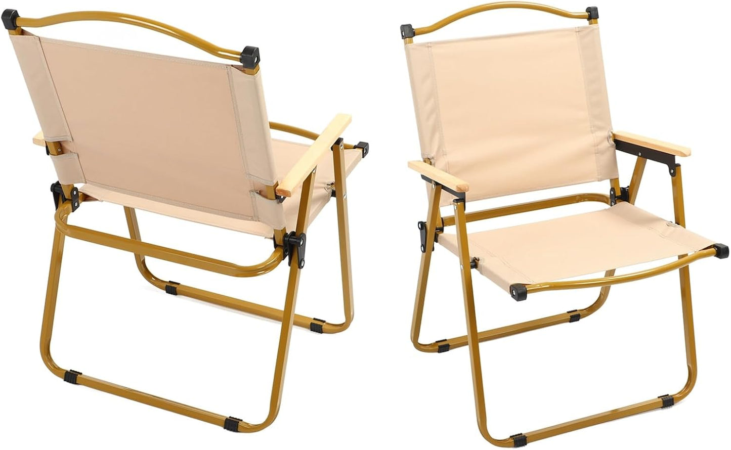 Chaisse pliable en acier et bois grand modele