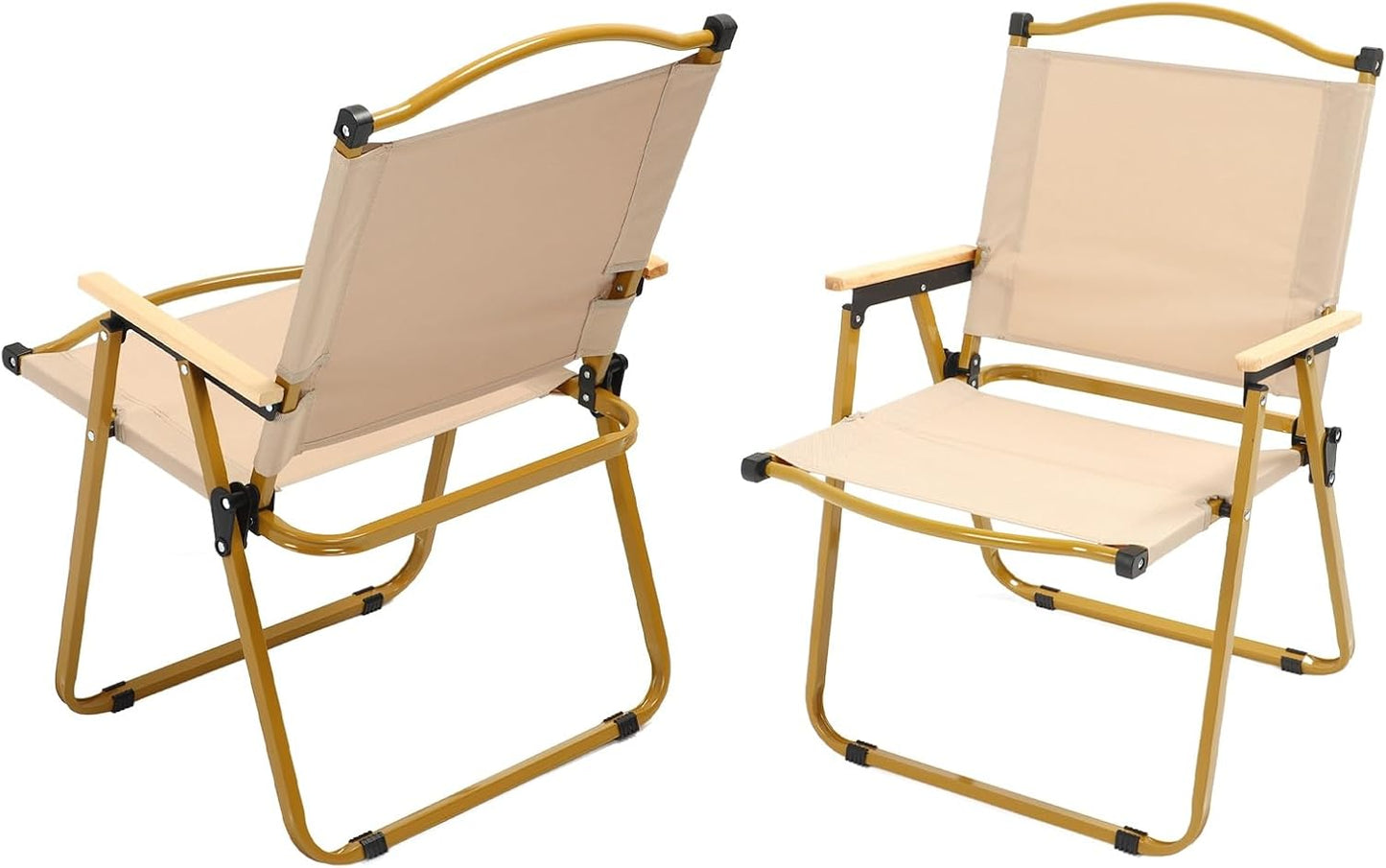 Chaisse pliable en acier et bois grand modele