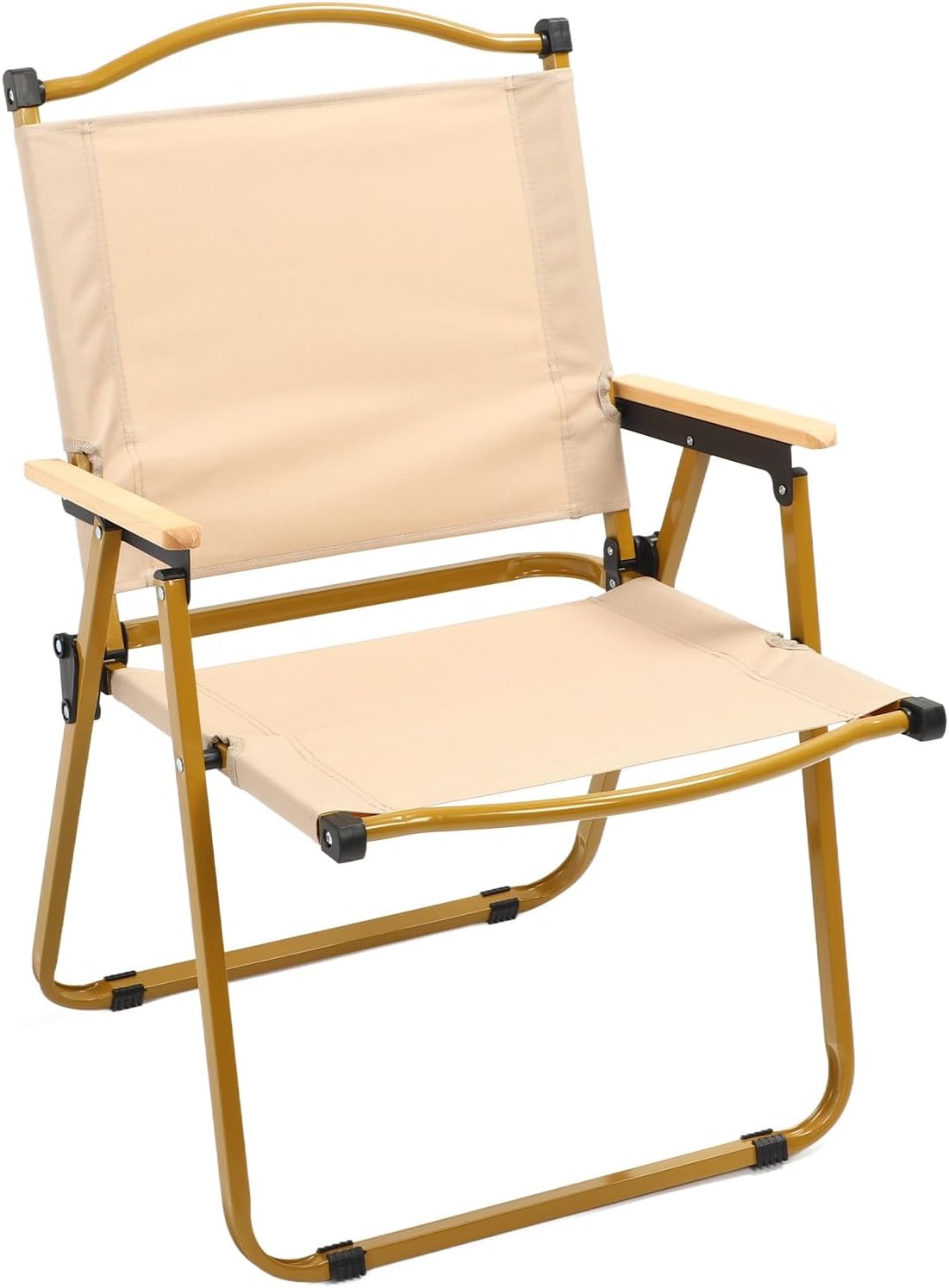 Chaisse pliable en acier et bois grand modele