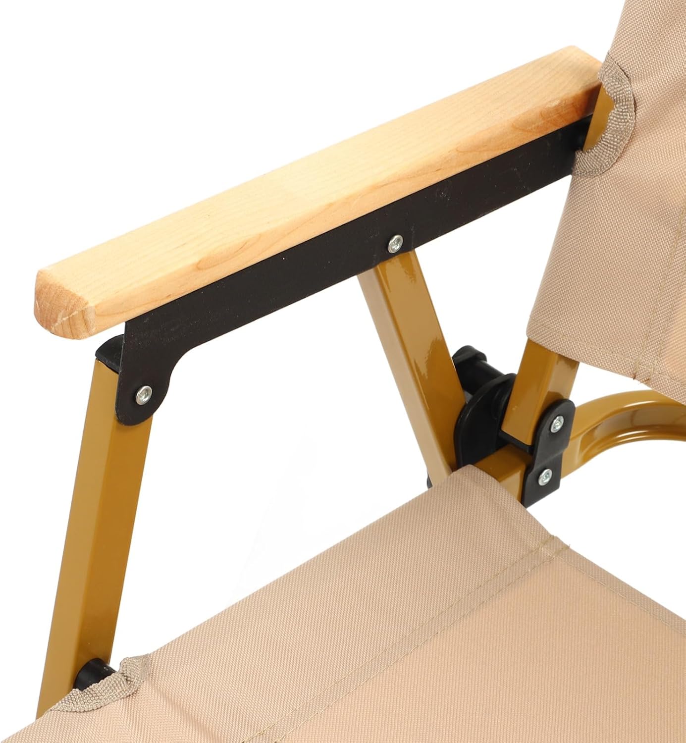 Chaisse pliable en acier et bois grand modele