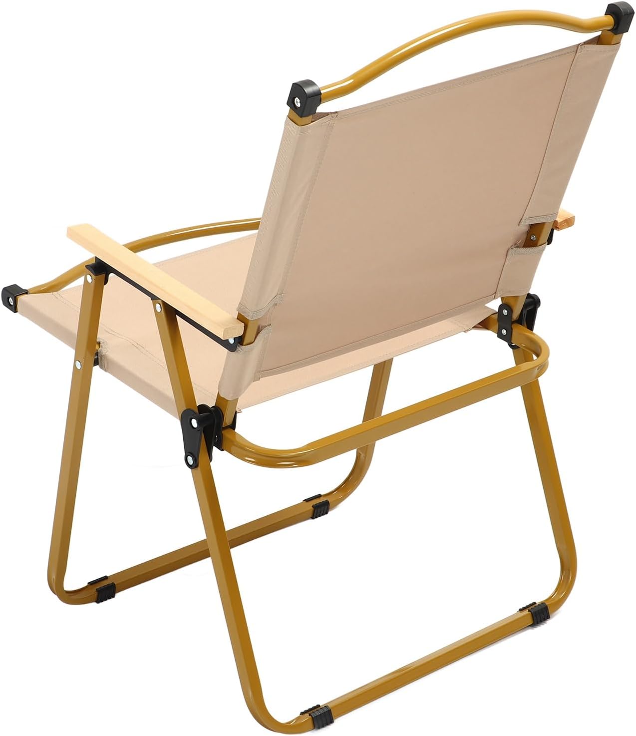 Chaisse pliable en acier et bois grand modele