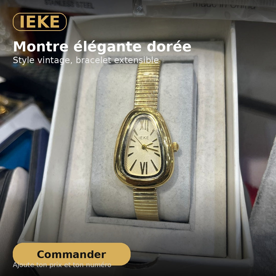 montre luxe pour femme dorée IEKE