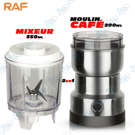 Mélangeur et broyeur de café Nima 2-en-1 en acier inoxydable