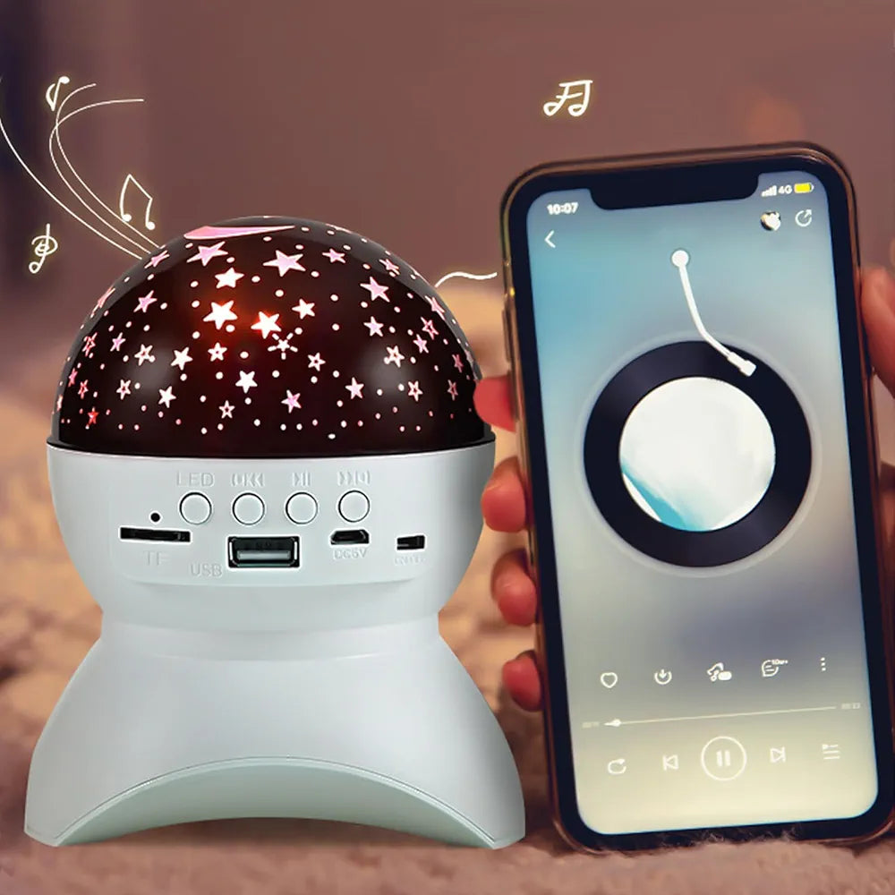 Baffle Haut Parleur Bluetooth Starry Avec Projecteur Ciel