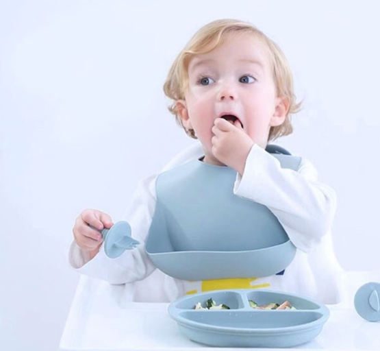 Kit Repas Bébé 6 Pièces Silicone Sans BPA