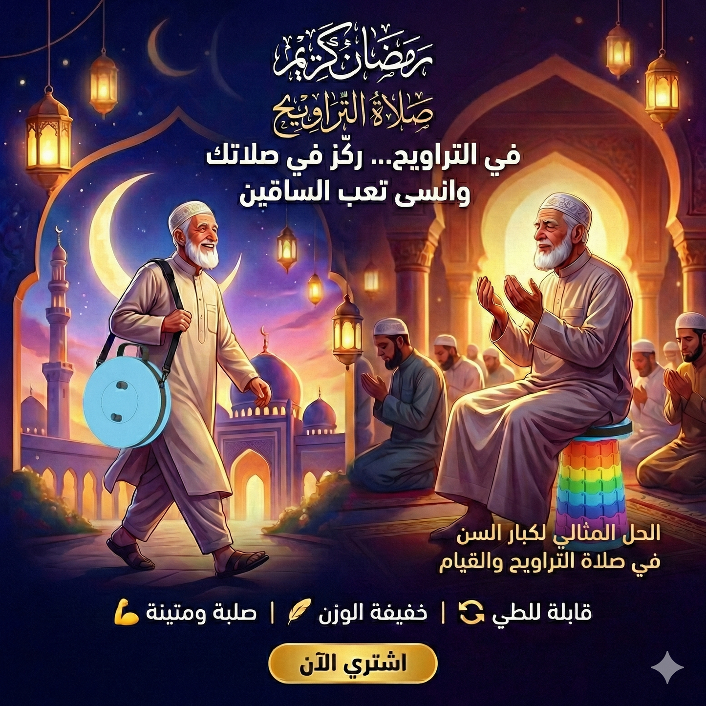 Tabouret pliant portable