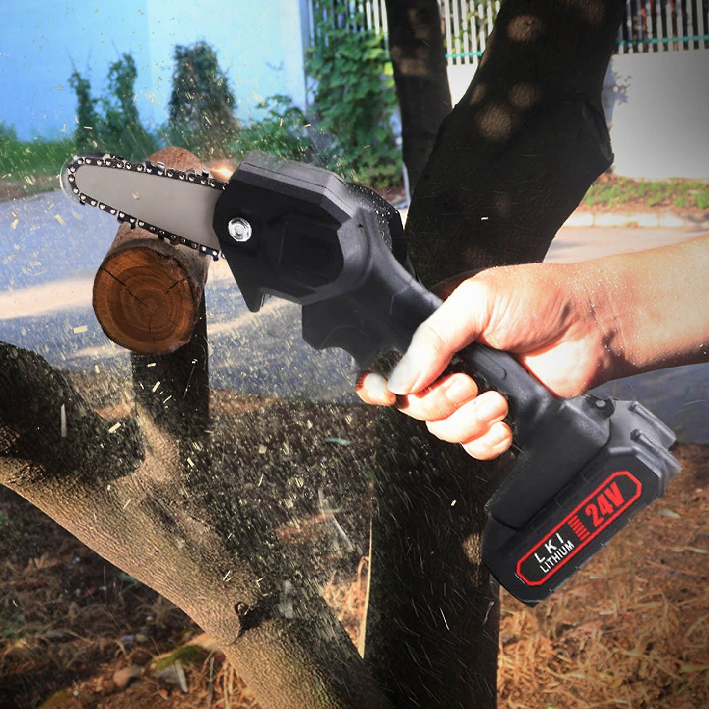 Mini tronçonneuse électrique sans fil double battrie