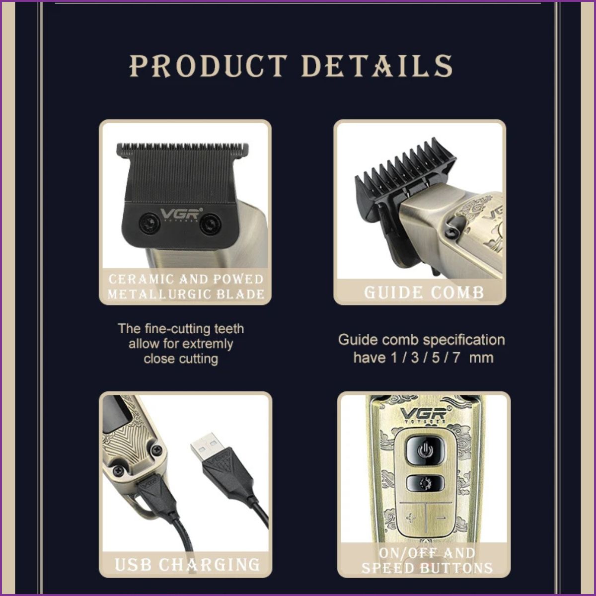 Tondeuse à Cheveux Pro VGR V-005