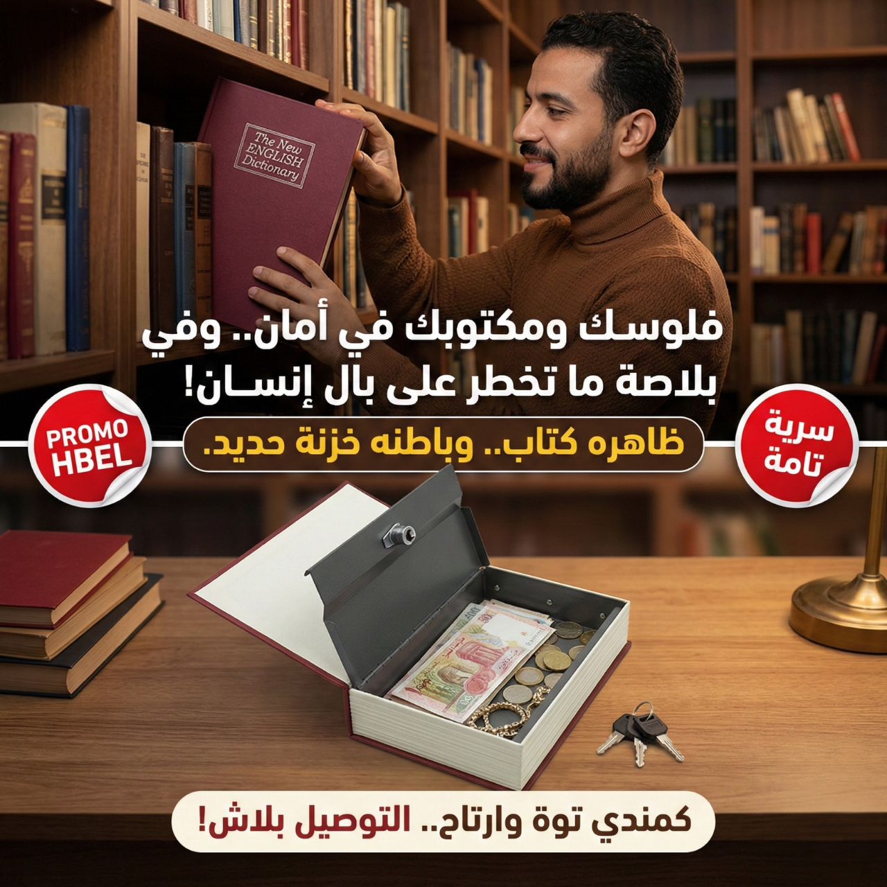 Coffre-Fort Camouflé Livre