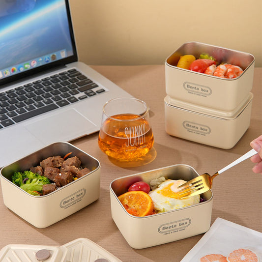 4 Boîtes à lunch avec sac isotherme rectangulaire