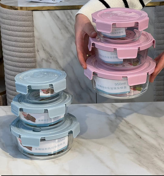 Boîtes de conservation alimentaires en verre avec couvercle hermétique