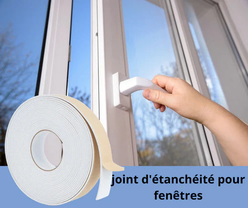 Joint - bourrelet portes et fenêtres Blanc 10m Adhésif
